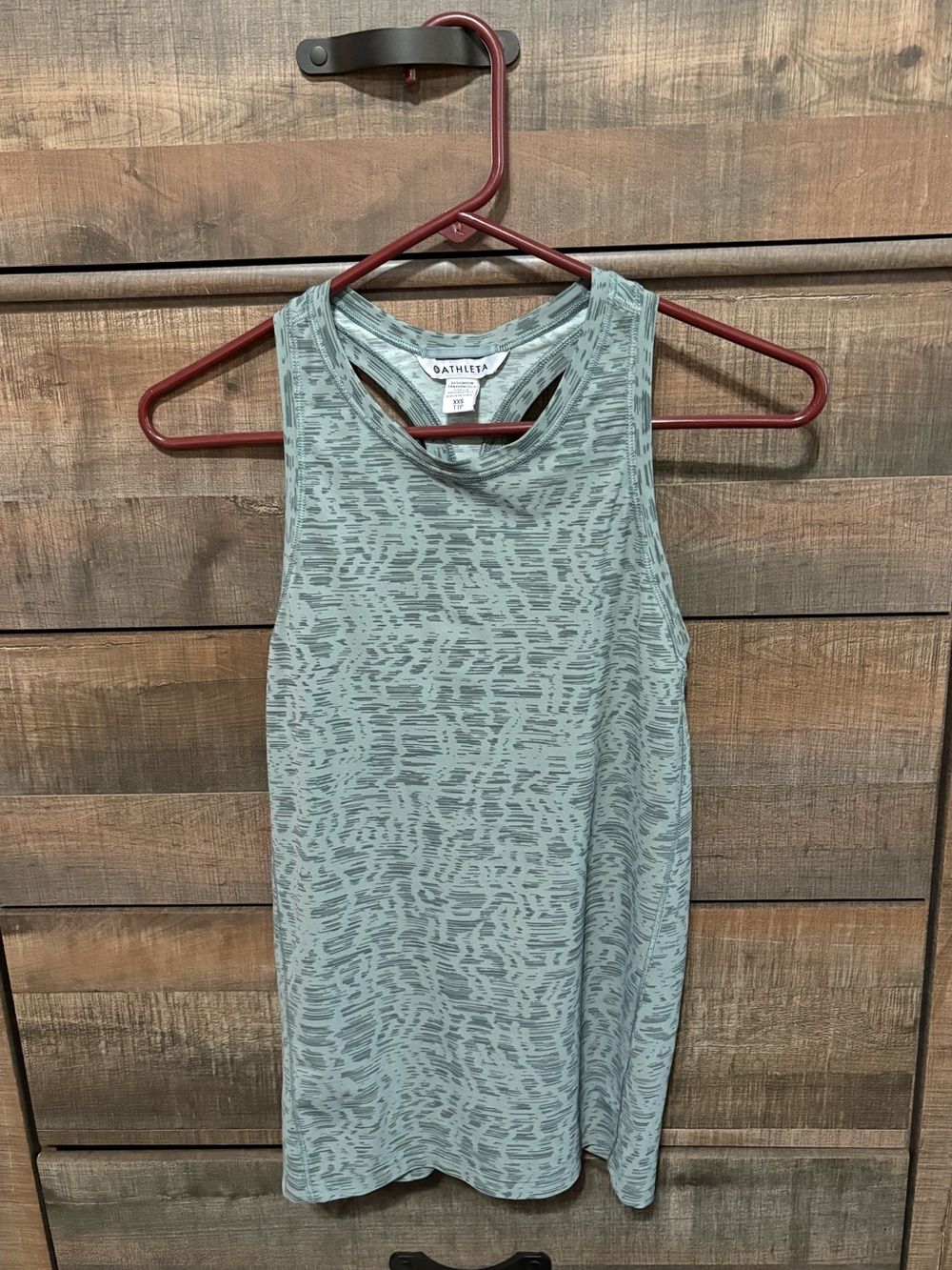Athleta Mint Patterned Racerback Tank